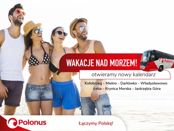 Wakacje nad morzem z Polonusem! Startuje letni kalendarz połączeń Podróże, LIFESTYLE - Aż 6 wakacyjnych linii, ponad 20 wypoczynkowych miast w letnim rozkładzie jazdy, Tanie Powroty oraz promocyjne punkty za każdy przejazd, wymienne na bezpłatne bilety. W ten sposób Polonus zachęca pasażerów do wspólnego podróżowania, uruchamiając przedsprzedaż wakacyjnych biletów.