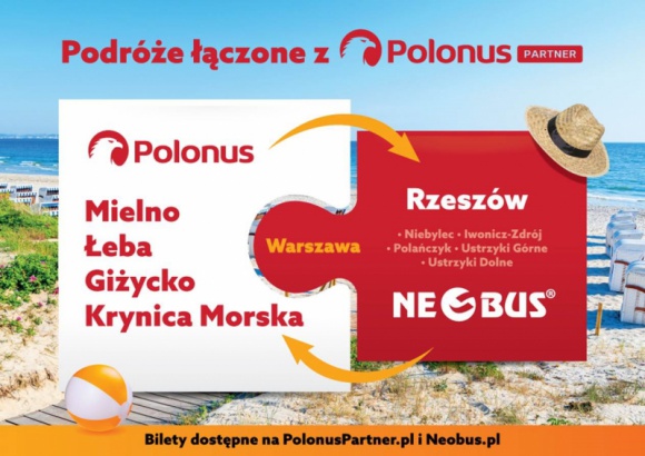 Wakacyjne podróże łączone Polonus i Neobus w ramach sieci Polonus Partner! Podróże, LIFESTYLE - Polonus, narodowy przewoźnik autokarowy oraz lider sieci Polonus Partner wraz z firmą Neobus Polska – wiodącym przewoźnikiem z województwa podkarpackiego zachęcają do wspólnych wakacyjnych wyjazdów.